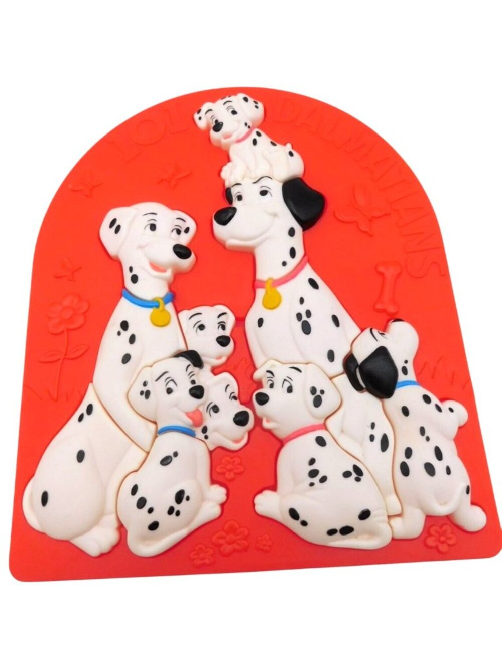 Vintage Plastic 101 Dalmatians 3D Puzzle Learning Toy 1993 Dog Puppy Shapes